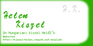 helen kiszel business card